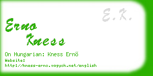 erno kness business card